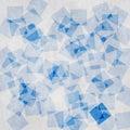 Retro pattern of geometric shapes. Pattern with blue squares. Royalty Free Stock Photo