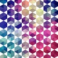 Retro pattern of geometric shapes. Triangle colorful mosaic back