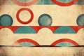 Retro Pattern On Old Paper Texture. Generative AI Royalty Free Stock Photo