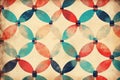 Retro Pattern On Old Paper Texture. Generative AI Royalty Free Stock Photo