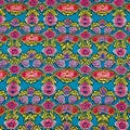 734 Retro Patterned Fabrics: A retro and vintage-inspired background featuring retro patterned fabrics in retro colors that evok