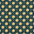 774 Retro Patterned Wallpaper: A retro and vintage-inspired background featuring retro patterned wallpaper in retro colors that