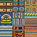 275 Retro Patterns: A retro and vintage-inspired background featuring various retro patterns in bold and retro colors that evoke