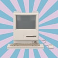 Retro Personal Computer. 3d Rendering