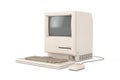 Retro Personal Computer. The System Unit, Monitor, Keyboard and Mouse. 3d Rendering Royalty Free Stock Photo