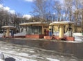 Retro petrol station in Volhonka street, Moscow