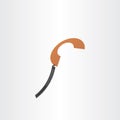 retro phone handset vector icon Royalty Free Stock Photo