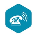 Retro phone icon, simple style Royalty Free Stock Photo