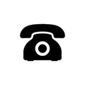 Retro phone icon. Vector telephone symbol in flat Royalty Free Stock Photo