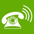 Retro phone icon green Royalty Free Stock Photo