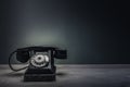 Retro phone on the table Royalty Free Stock Photo