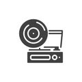 Retro phonograph vector icon