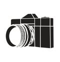 Retro photo camera icon vector Royalty Free Stock Photo