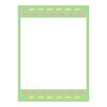 Cartoon cute retro instant photo frame. Modern design with green color base and sugar pattern. Royalty Free Stock Photo