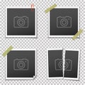 Retro photo frames. Vector illustration Royalty Free Stock Photo