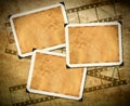 Retro photo framework, old paper, filmstrip Royalty Free Stock Photo