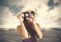 Retro photographer Royalty Free Stock Photo