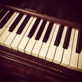 Retro piano keys