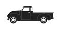 Retro pick up car icon