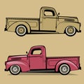 Retro pickup truck