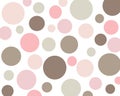 Retro pink and brown circles background