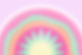 Retro pink, green, orange aura, energy field rainbow, sunrise - grainy gradient background