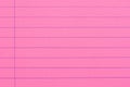 Retro pink lined school notebook paper background Royalty Free Stock Photo