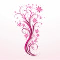 Pink ribbon for women strength and courage Royalty Free Stock Photo
