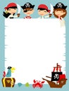 Retro Pirate Adventure copy space Background