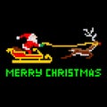 Retro pixel art Christmas Santa