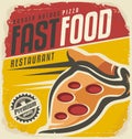 Retro pizza sign Royalty Free Stock Photo