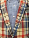 Retro plaid suit coat