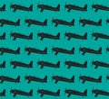 Retro planes pattern. EPS10 image 0092 Royalty Free Stock Photo