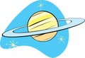 Retro Planet Saturn Royalty Free Stock Photo