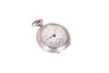 Retro pocket watch isolated on a white background. Royalty Free Stock Photo