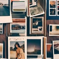 1074 Retro Polaroid Photos: A retro and vintage-inspired background featuring retro polaroid photos with vintage filters, retro