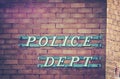 Retro Police Department Sign Royalty Free Stock Photo