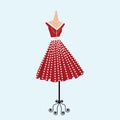 Retro polka dot dress