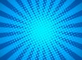 Retro pop art background with halftone dots and starburst rays. banner for comic book superhero. flat vector Royalty Free Stock Photo