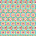 Retro Pop Art Colors Hexagonal Geometric Pattern Royalty Free Stock Photo