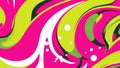 Retro Pop Art Pattern Bubblegum Pink and Lime Green Delight