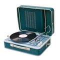 Retro portable turntable Royalty Free Stock Photo