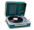 Retro portable turntable Royalty Free Stock Photo