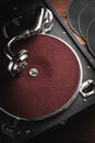 Retro portable turntable Royalty Free Stock Photo