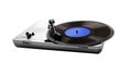 Retro portable turntable and vinyl Royalty Free Stock Photo