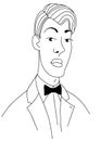 Retro portrait of a handsome Gatsby man.