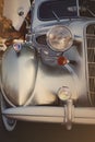Retro postcard of the vintage car Royalty Free Stock Photo