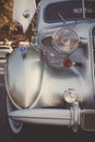 Retro postcard of the vintage car Royalty Free Stock Photo