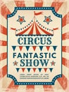 Retro poster. Invitation for circus magic show Royalty Free Stock Photo