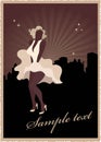 Retro poster with Marilyn Monroe Royalty Free Stock Photo